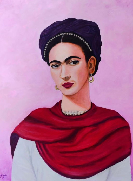 imagen cuadro figura humana Frida Kahlo en oleo