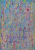 Imagen de lienzo abstracto titulado Fiesta III. Pintura acrílica.