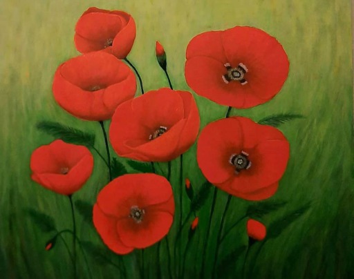 imagen cuadro impresion amapolas