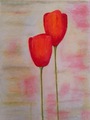 Imagen de obra en pastel "Tulipanes"