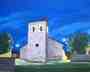 iimagen de cuadro oleo Mirelu. Título: Iglesia de Navas del Pinar.
