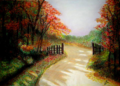 Imagen de " Adentrate" paisaje original en pastel