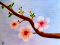 Imagen de obra en pastel "Almendro en Flor"
